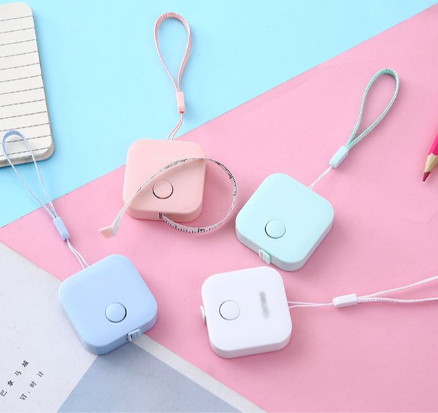Thước dây mini 1,5m kèm móc khóa (Mẫu Mới)