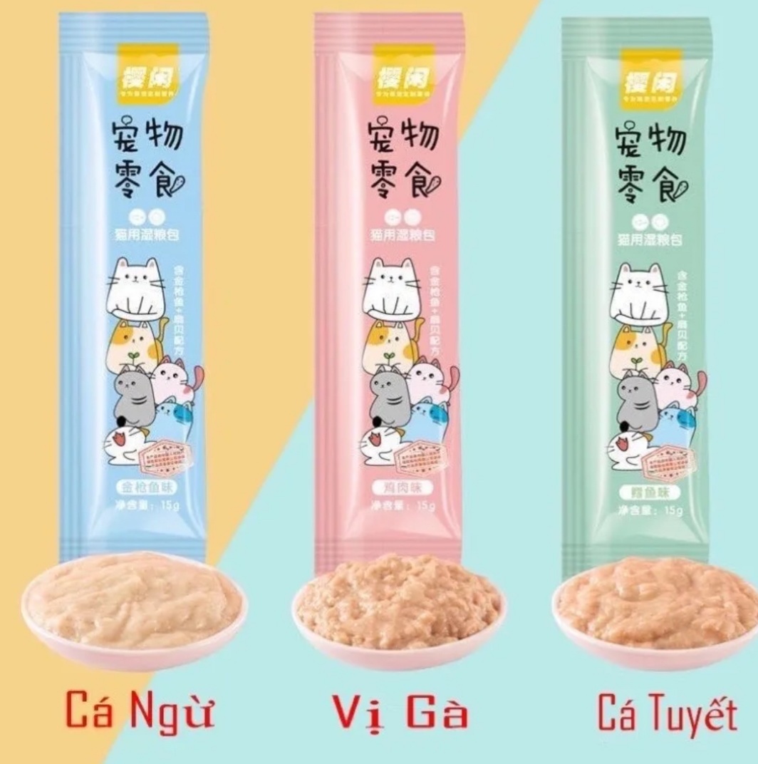 Combo 50 100 thanh súp thưởng shizuka cho mèo