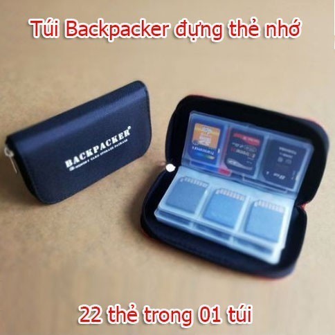 Túi Backpacker đựng thẻ nhớ SD, CF, micro SD