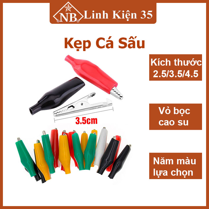 Đầu kẹp cá sấu mini kích thước 2.5cm / 3.5cm / 4.5cm tùy chọn, nhỏ gọn, nhiều màu