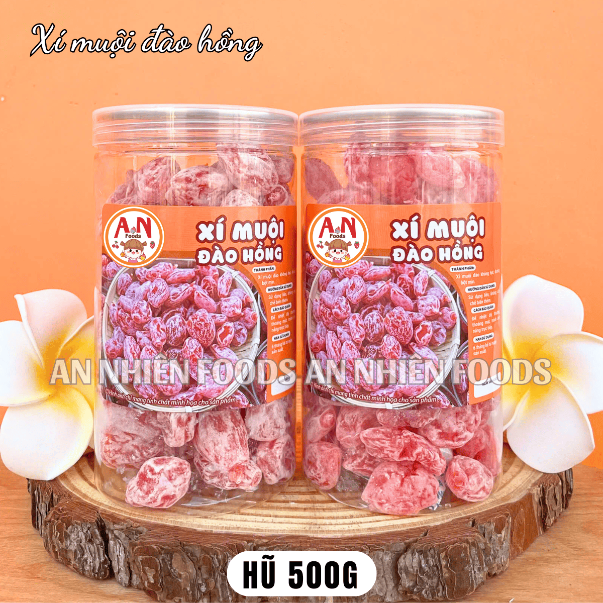 Ô mai đào hồng (không hạt- có video) {Khối lượng tịnh, không tính bao bì}