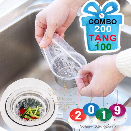 Combo 200 Túi Tặng 100. Túi Lưới lọc rác Siêu Sạch