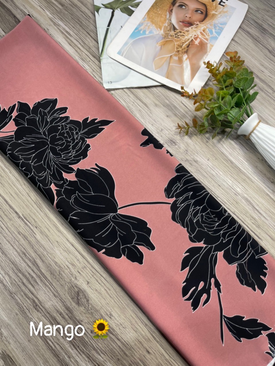 (2m x1.5m) Vải Lụa Mango Hoa Nhiều Mẫu
