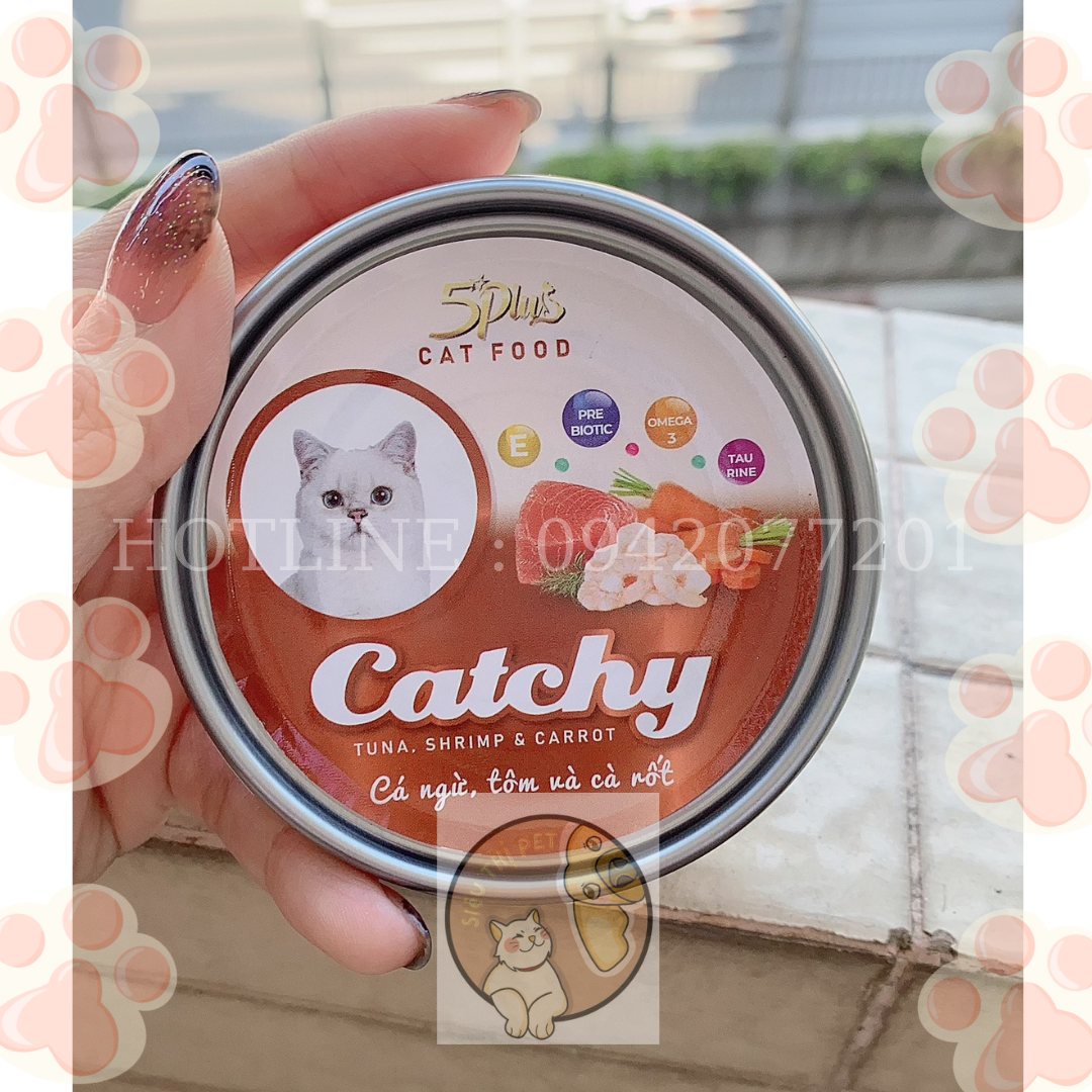 (MIỄN SHIP) Pate cho mèo làm từ thịt cá thật CATCHY 170g