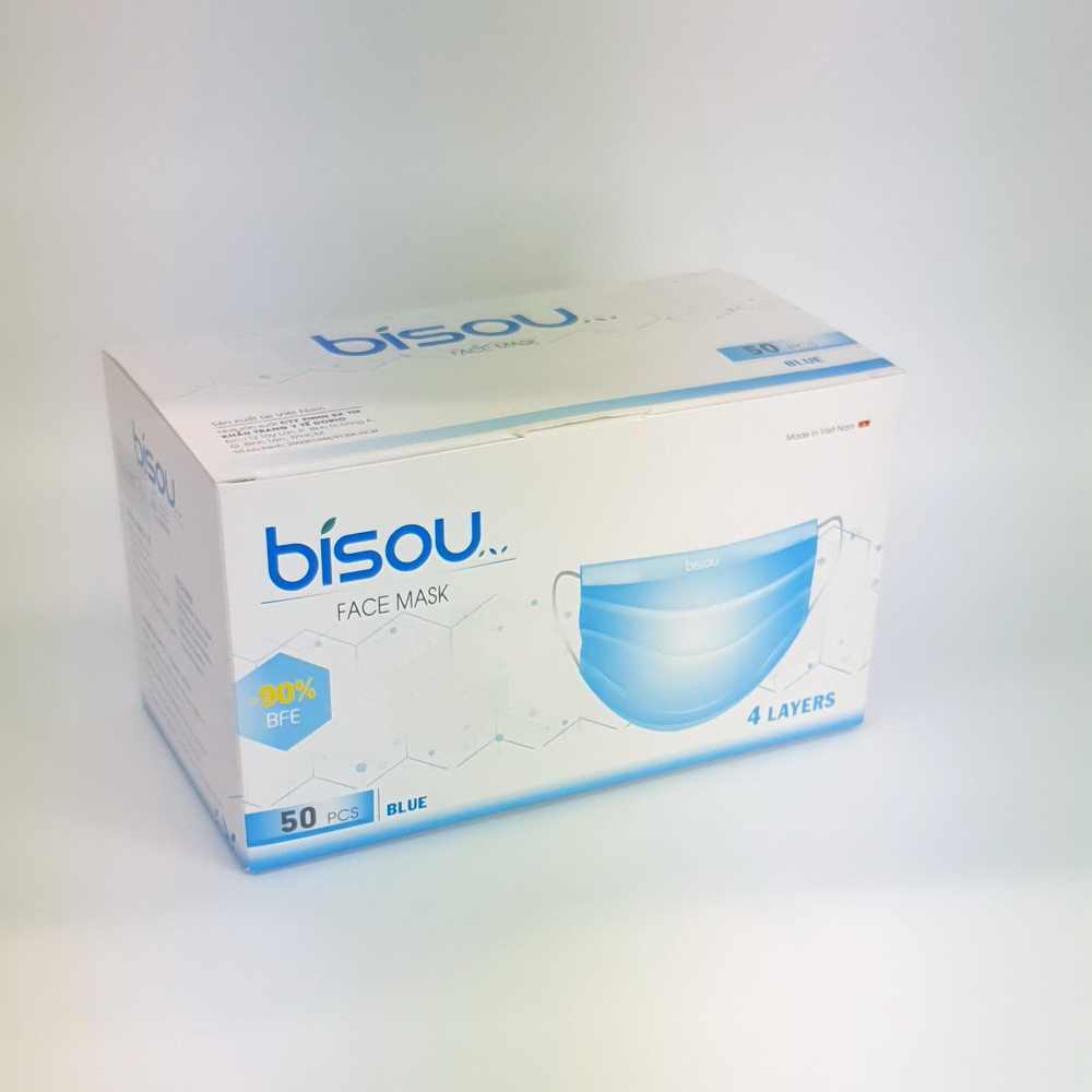 Khẩu trang y tế cao cấp 4 lớp hiệu Bisou