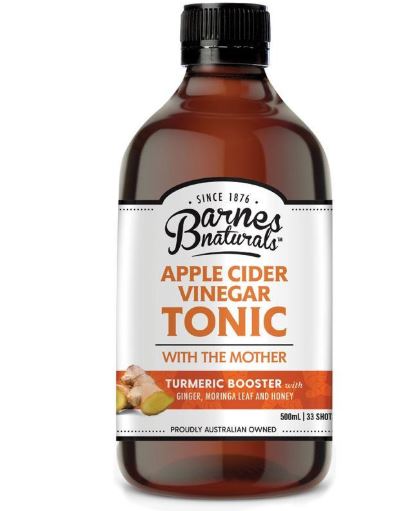 Barnes Naturals Apple Cider Vinegar Tonic Turmeric Booster 500ml