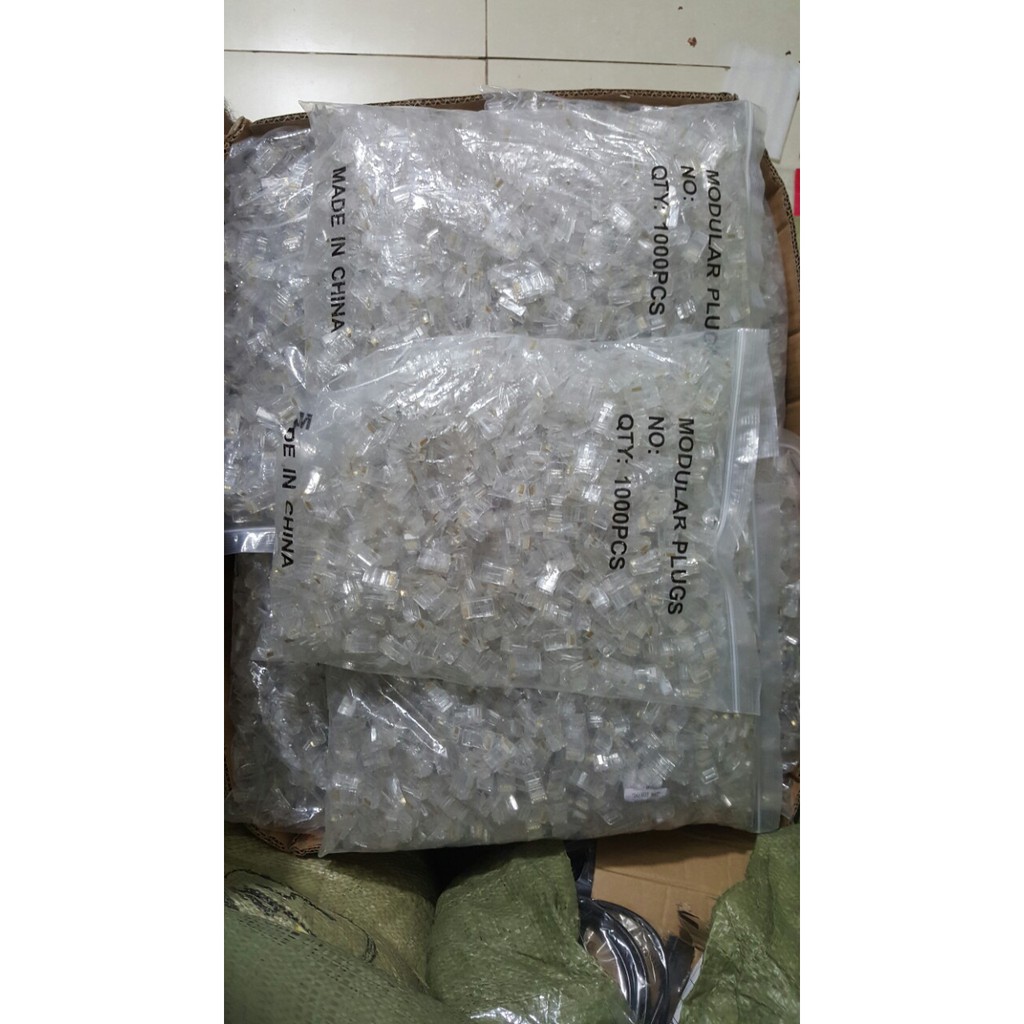 Hạt Mạng Cob J45 Túi 1000C - Đầu Bấm Mạng