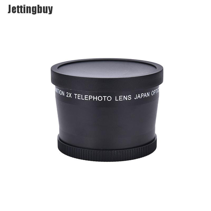 Jettingbuy Ống Kính Tele Chuyên Nghiệp 58Mm 2.0X + Vải Lau Cho Canon Nikon Sony Pentax