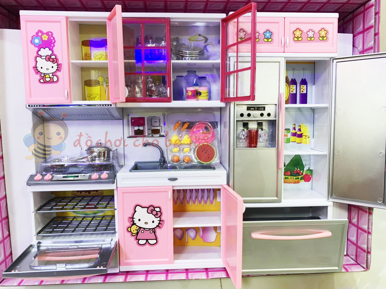 Đồ Chơi Nhà Bếp Hello Kitty Cho Bé có hiệu ứng nhạc đèn