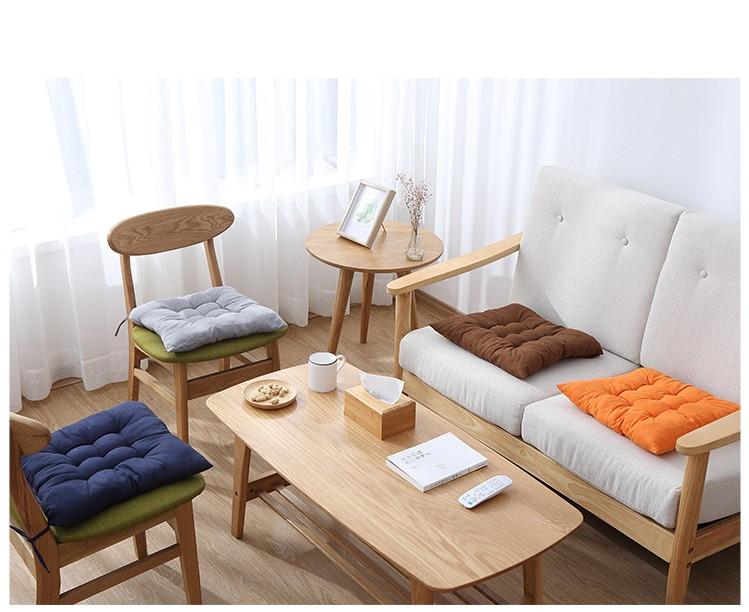 Nệm ngồi đơn sắc BUDECOR có dây cột kiểu Nhật