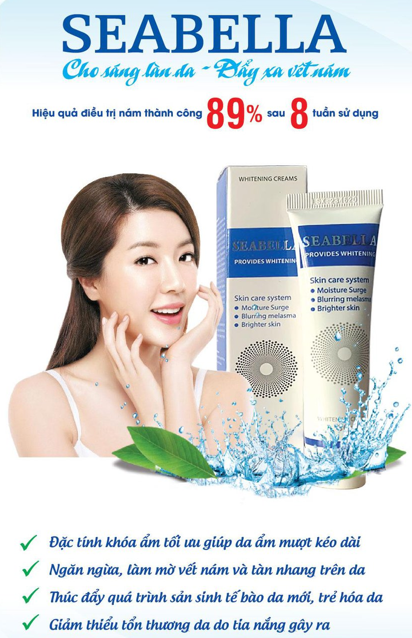 Kem dưỡng trắng da mờ nám SEABELLA 30gr