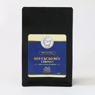 [HCM]Bột Cacao sữa Natural 3 trong 1 thơm ngon 250gr - Casa Coffee