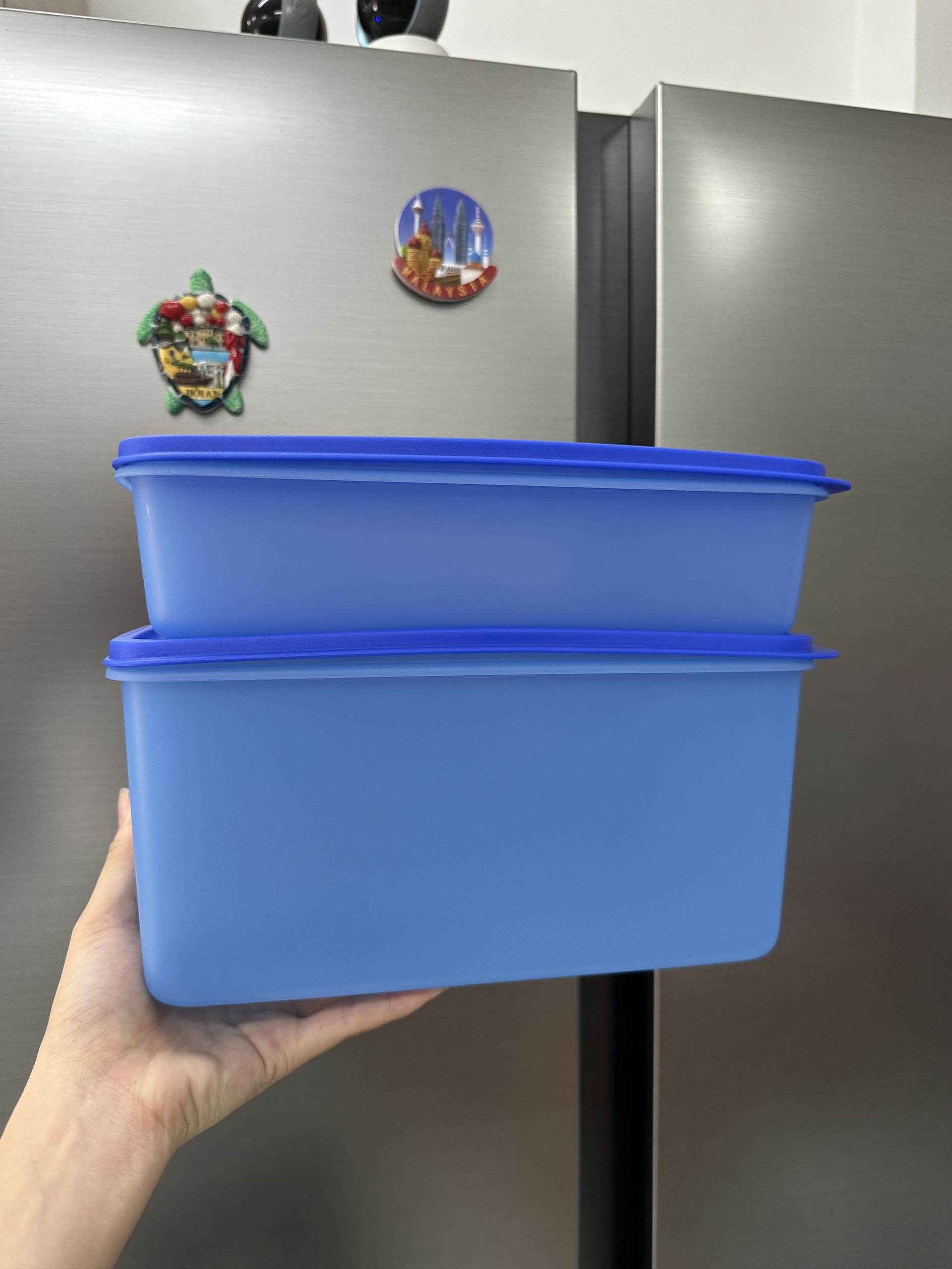 Bộ hộp one touch 750ml TUPPERWARE, nắp 1 nhấn kín khí, kín mùi, giữ thực phẩm lâu