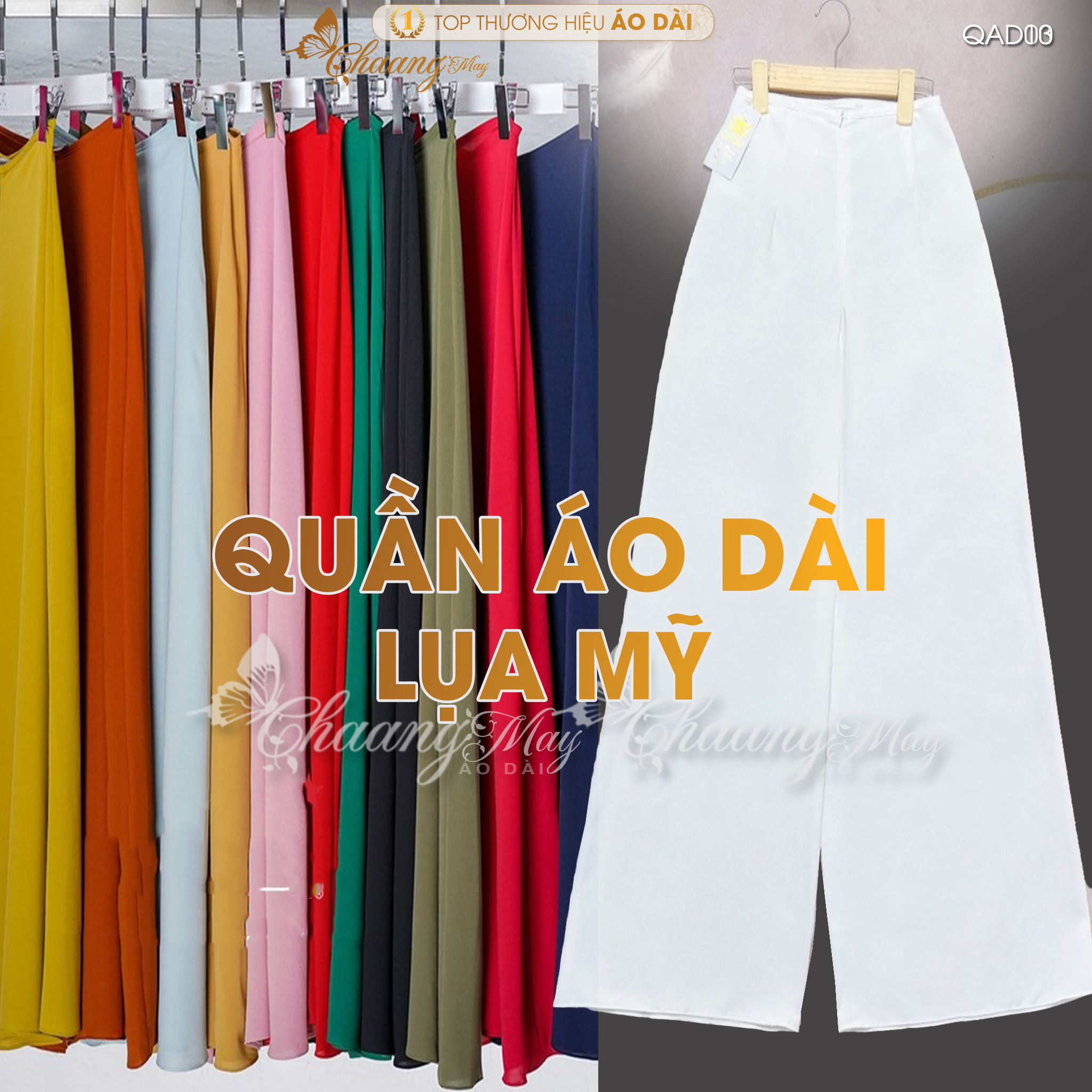 Quần lụa Mỹ mặc áo dài cách tân nữ truyền thống QAD03 may sẵn co giãn mềm mịn thoáng mát dự tiệc cưới lễ tết đẹp