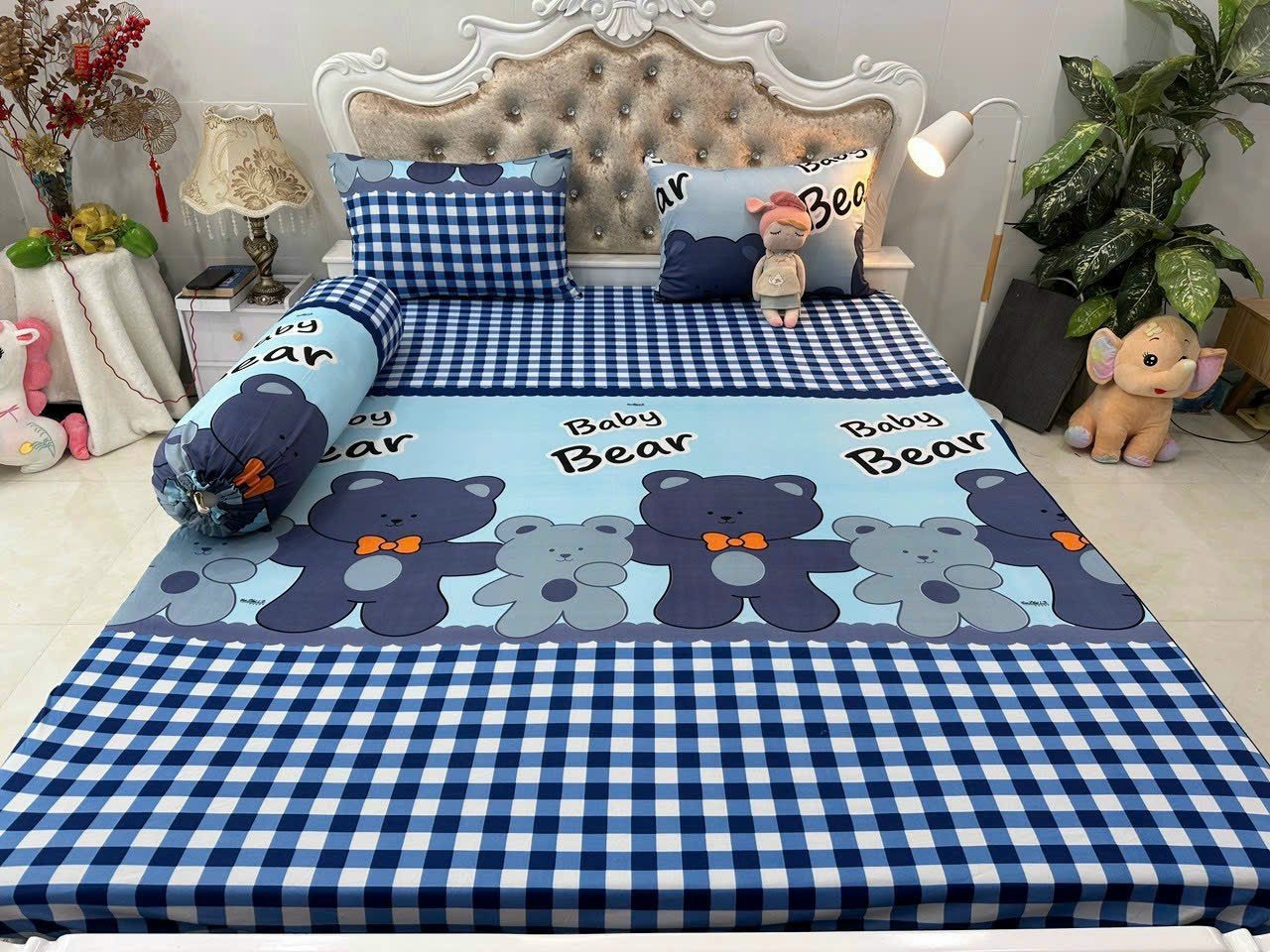 Drap bộ thun lạnh hình thú ,hình họa tiết , giá rẻ