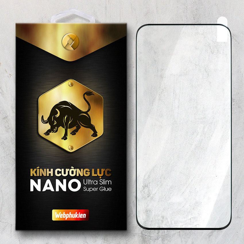 Miếng dán kính cường lực cho Huawei P40 Pro Full hiệu Webphukien (Đen)