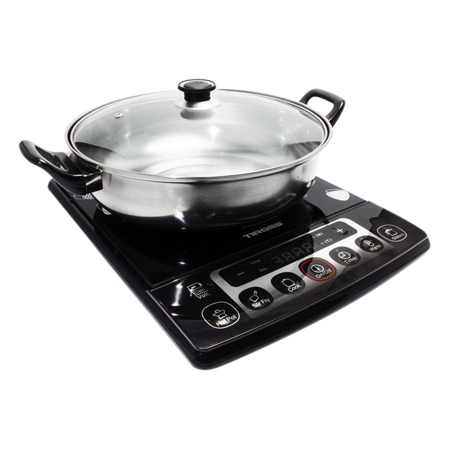 Bếp điện từ cao cấp mặt kính ceramic Tiross TS802 (Đen)