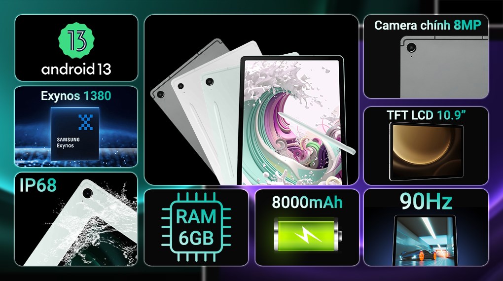 Máy tính bảng Samsung Galaxy Tab S9 FE Wifi 128GB