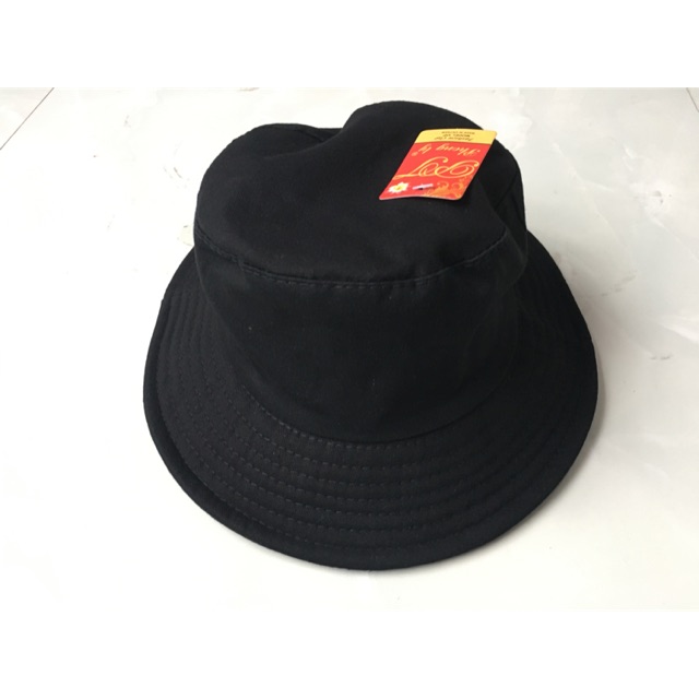 Mũ BUCKET trơn đeN THỜI TRANG
