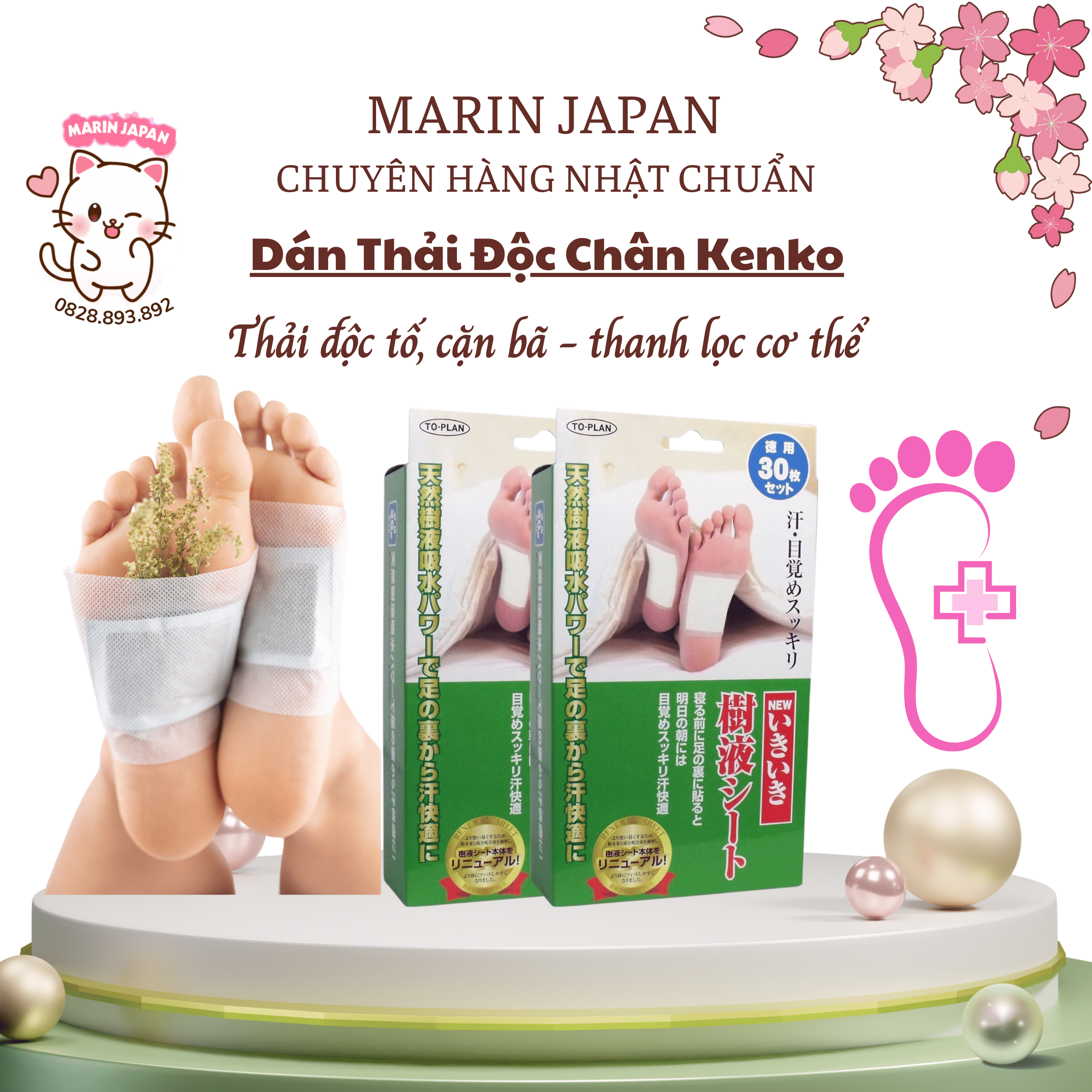 Miếng Dán Thải Độc Chân Kenko Chính Hãng Nhật Bản