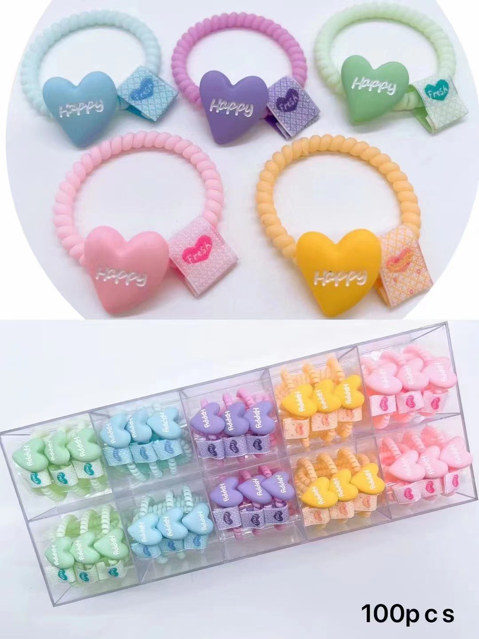 Buộc tóc vòng đeo tay đính hạt dây xoắn hàn quốc cho bạn nữ