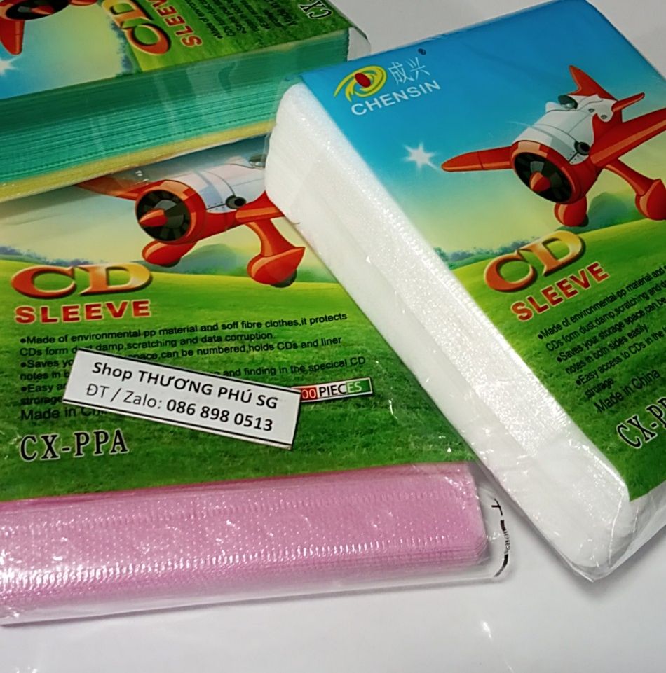 Bao xốp đựng đĩa CD 2 mặt (Túi 100 Cái - Túi đựng CD) (Nhiều màu tùy lô hàng)