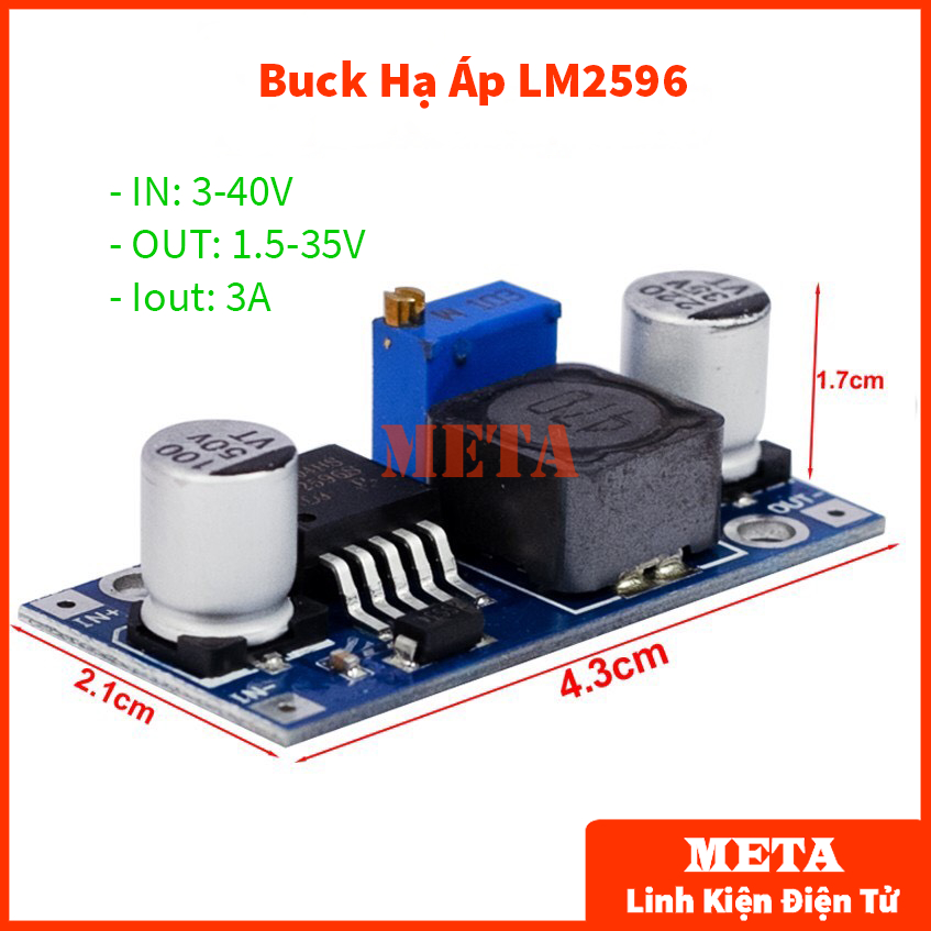 Mạch hạ áp buck dc-dc lm2596 3a