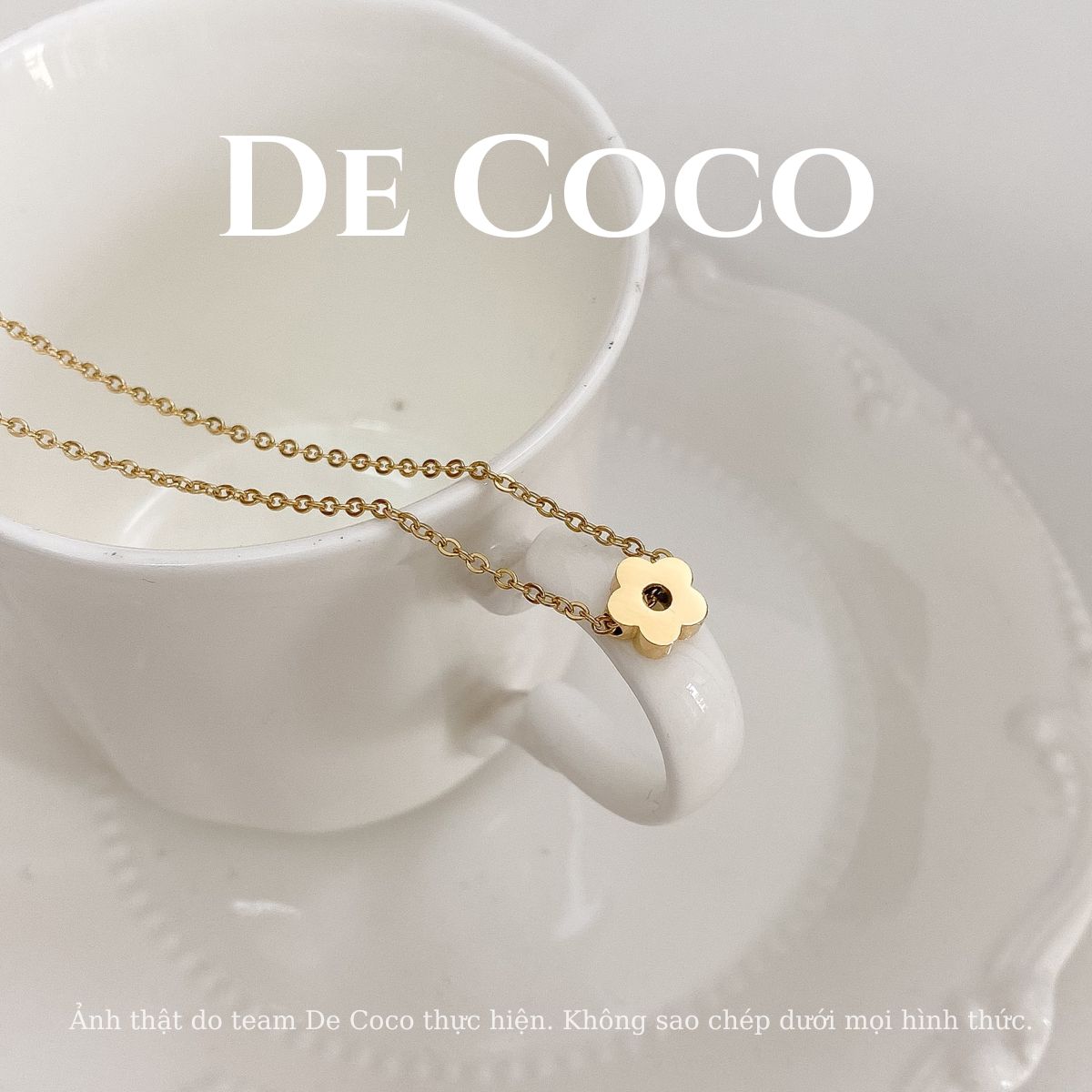 [KHÔNG ĐEN GỈ] Vòng cổ mặt hình hoa Elise De Coco
