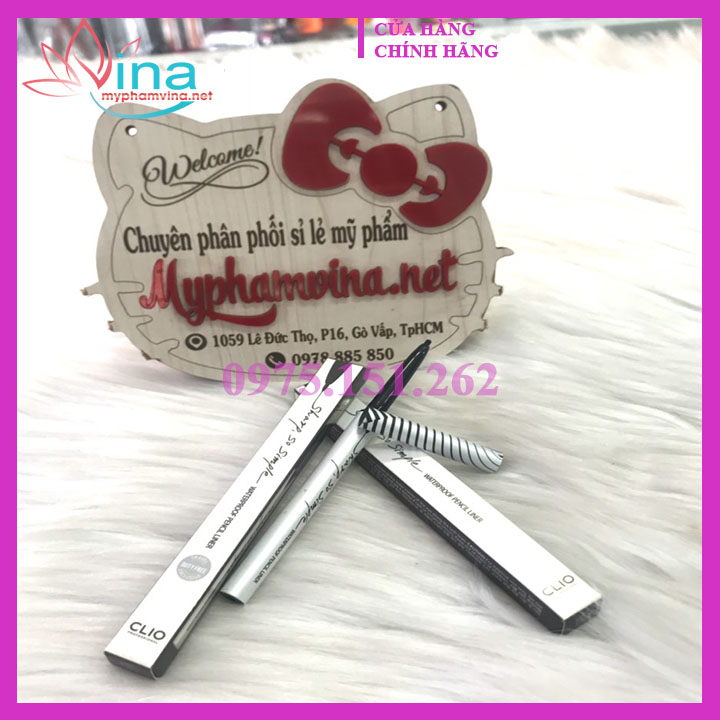 Sáp kẻ mắt chống nước clio sharp so simple waterproof pencil liner