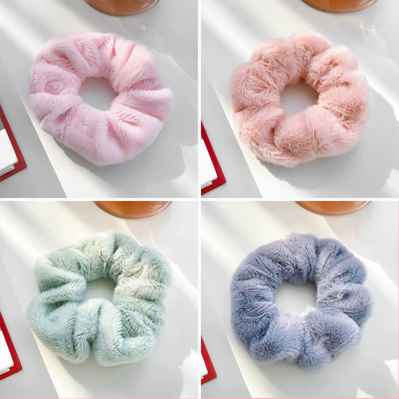 Dây Cột Tóc Scrunchies vải Lông Mềm