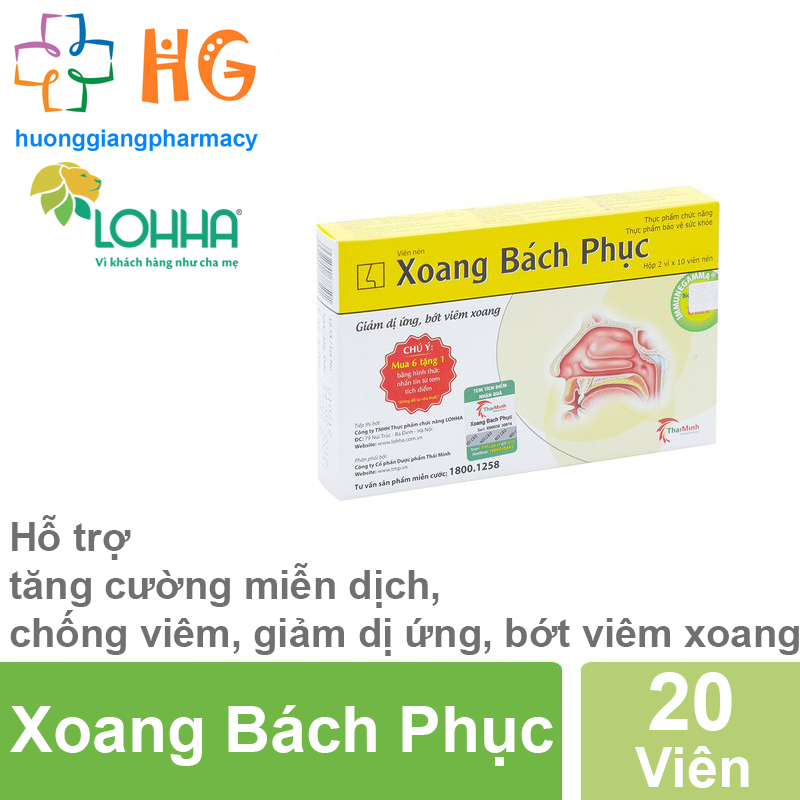 Xoang Bách Phục - Hỗ trợ tăng cường miễn dịch, chống viêm, giảm dị ứng, bớt viêm xoang