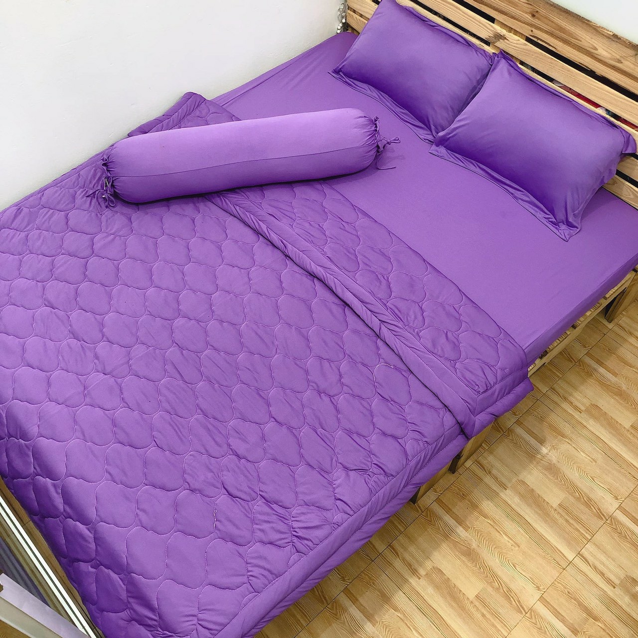 Drap Lẻ Thun Lạnh Hàn Quốc Lan Phạm Bedding - Màu Tím Cà