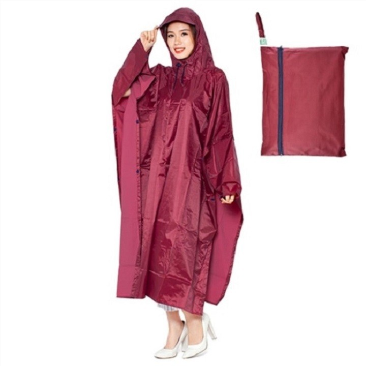 Áo mưa cánh dơi, xẻ tà 1m4