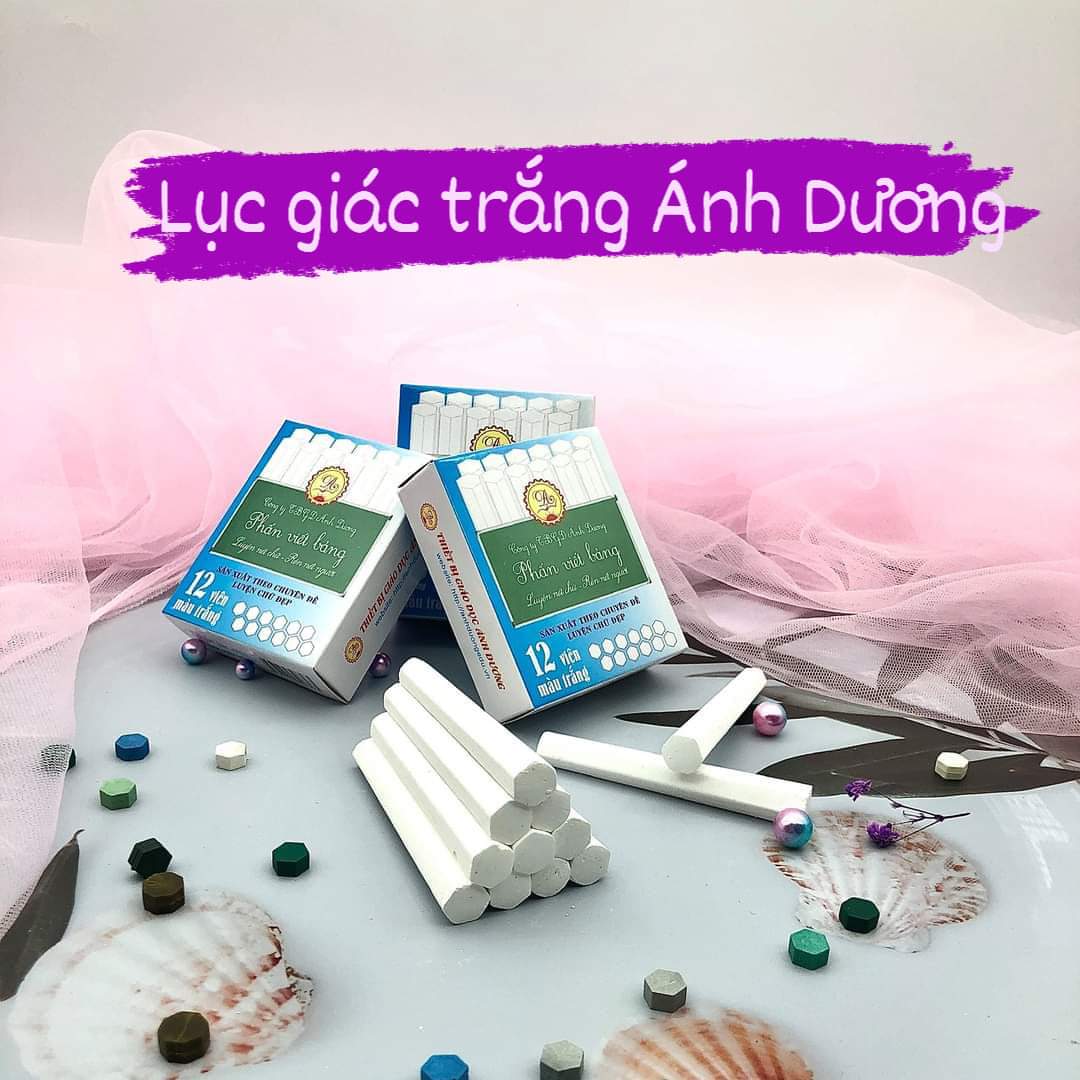 Phấn lục giác trắng hộp 12 viên