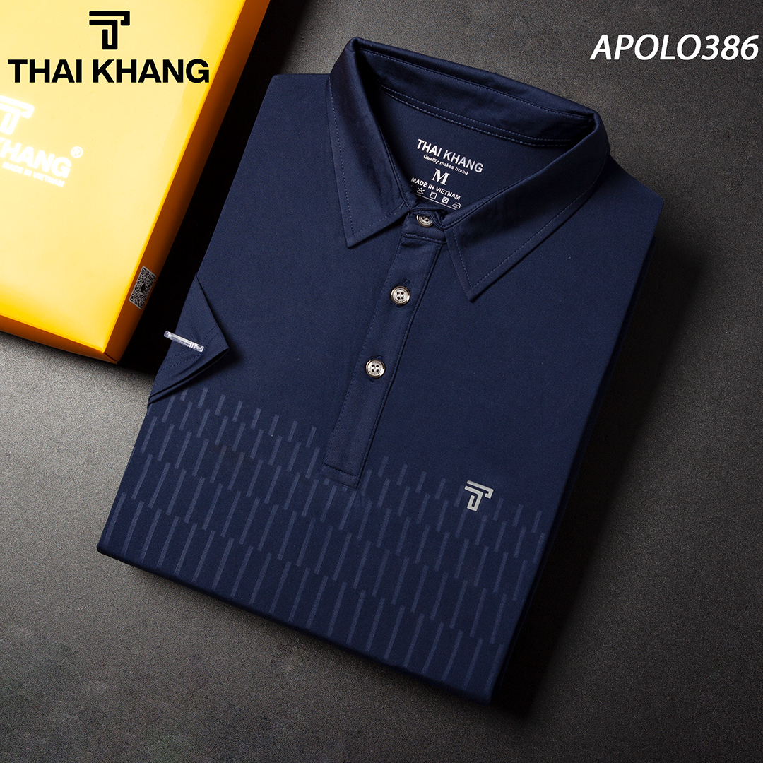 Áo thun polo nam thái khang vải thun lạnh mặc cực mát co dãn 4 chiều apolo38