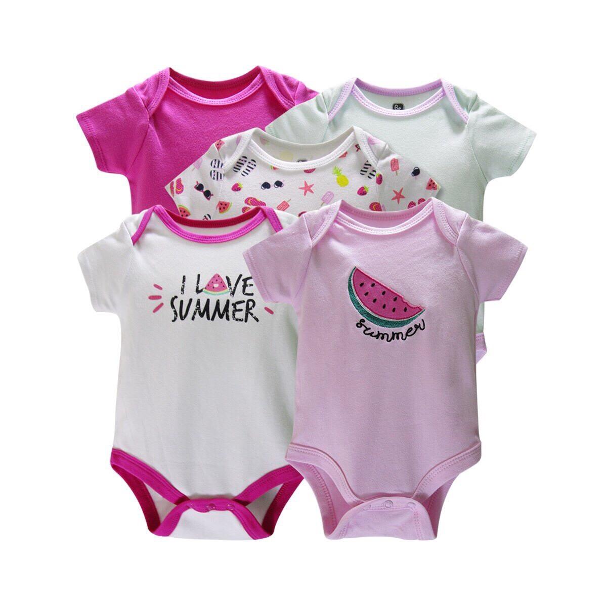 [HCM]Combo 5 bộ body Suit cho bé gái