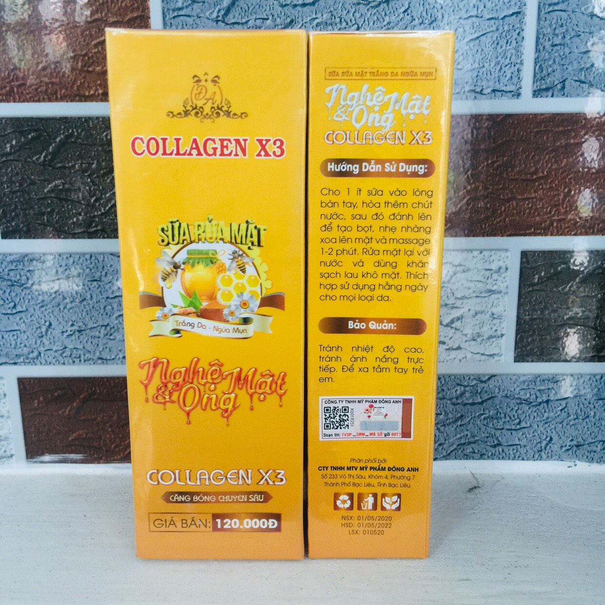 Sữa rửa mặt Nghệ Collagen X3 Đông Anh 100ml