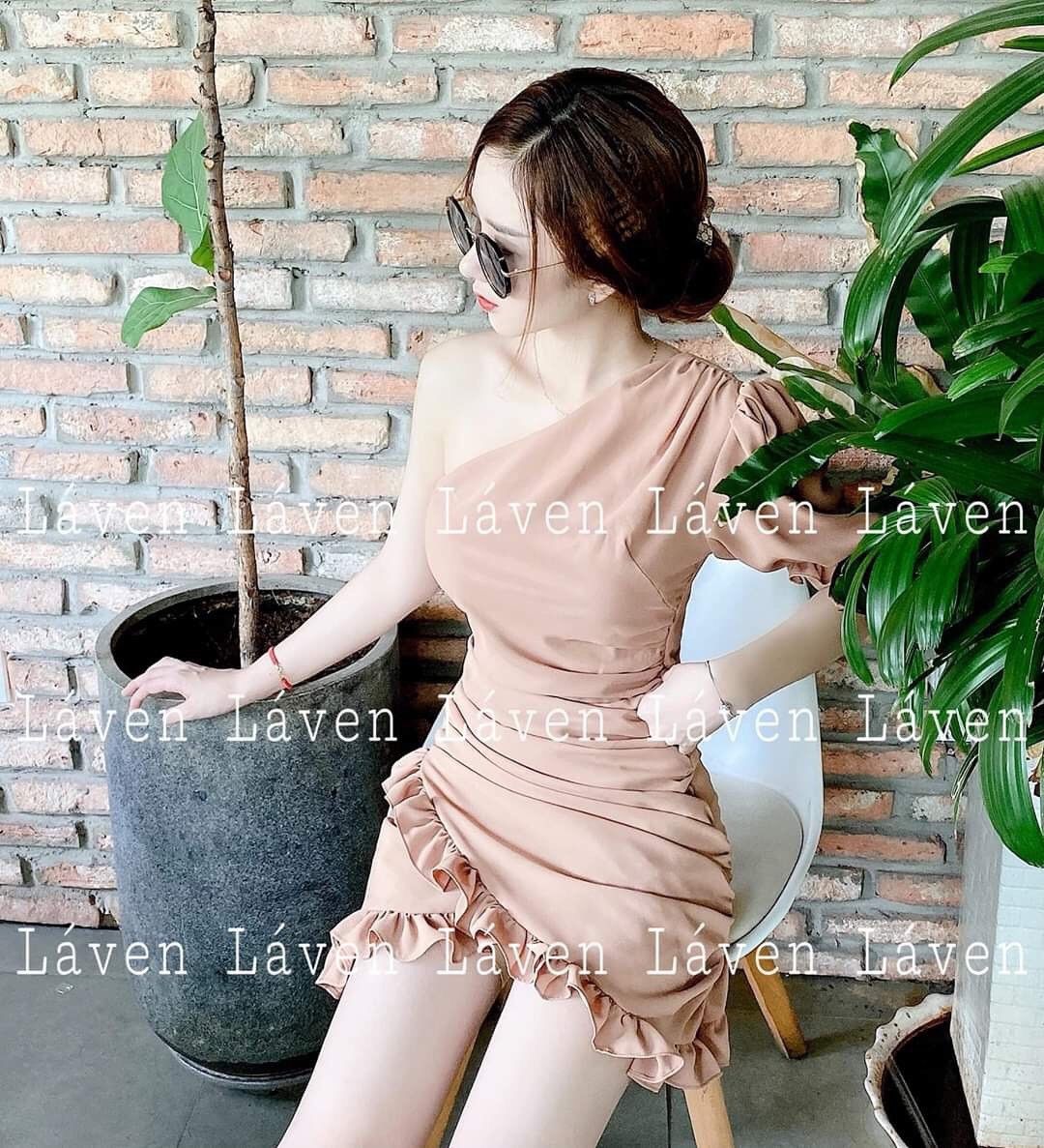 [HCM]Đầm nữ lệch vai phối đuôi cá
