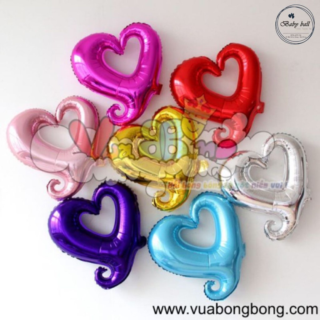 Bong Bóng Tim Móc trang trí phòng cưới