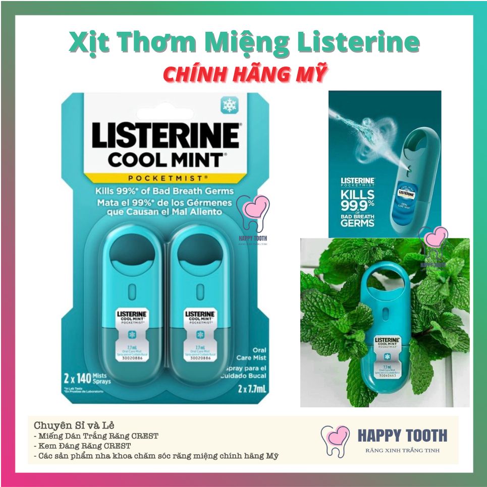 Xịt Thơm Miệng Listerine Hàng Mỹ