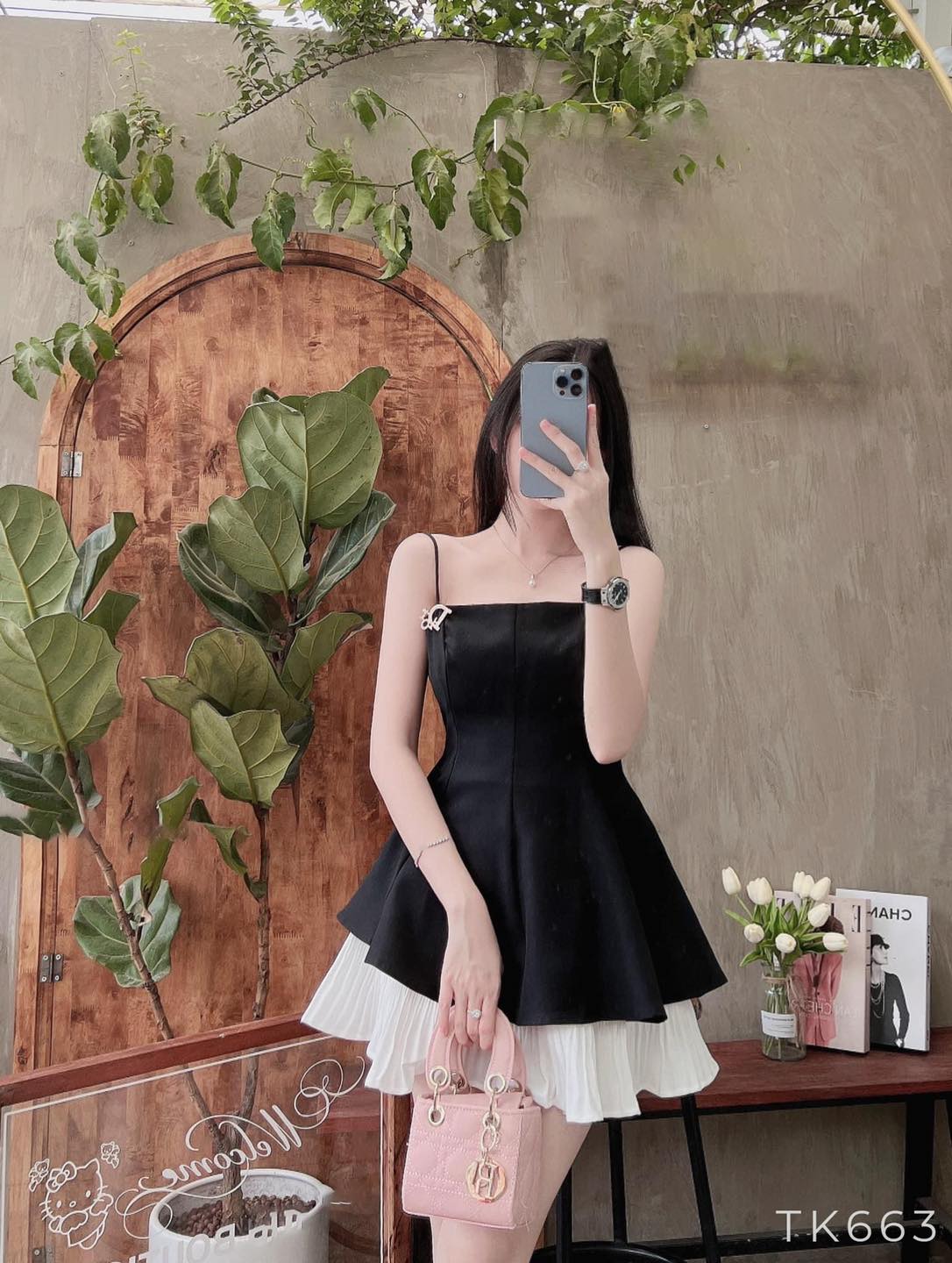 [Ảnh thật] Áo peplum 2 dây xòe lệch tà