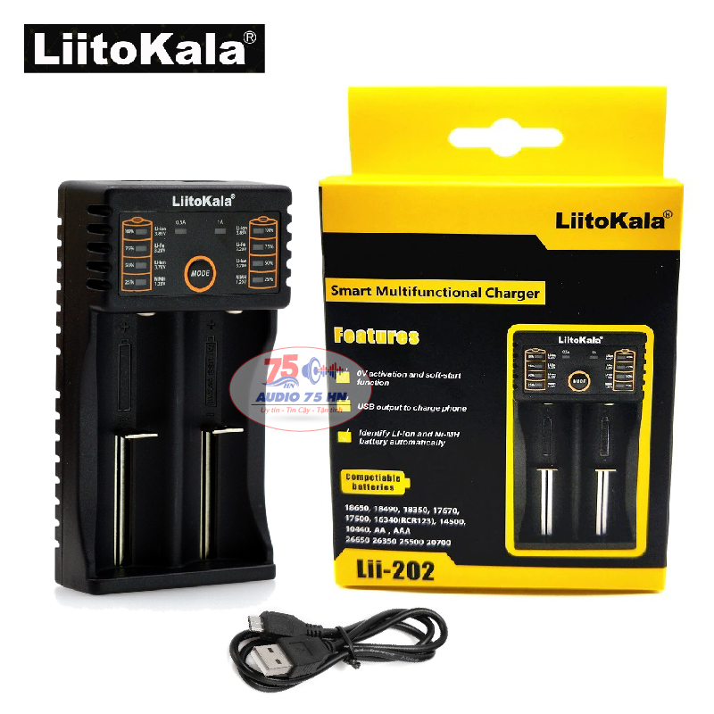Bộ Sạc Pin Đa Năng LiitoKala Lii-202 loại cao cấp