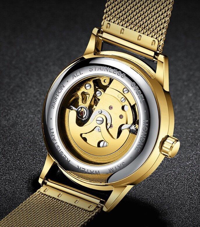 [HCM]đồng hồ nam lộ máy cơ FNGEEN Automatic  dây cao cấp