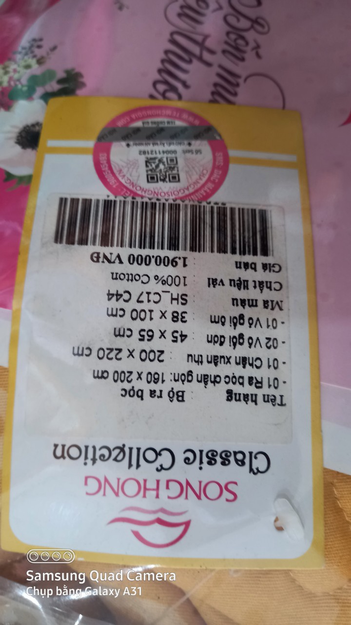 Bộ chăn drap vỏ gối màu vàng nâu