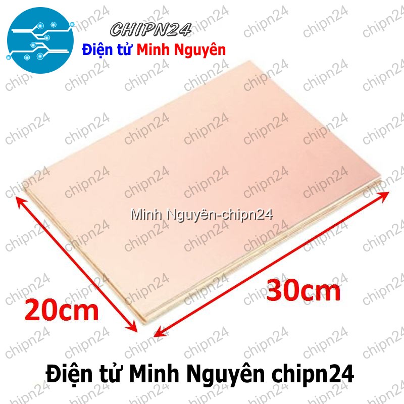 [1 tấm] Phíp Đồng Thủy Tinh 2 Mặt FR4 20x30cm - HH001413