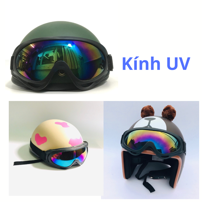 kính phi công, kính uv gắn mũ bảo hiểm