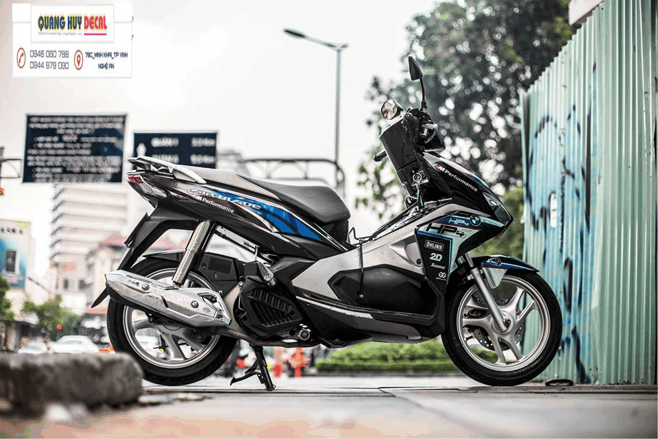 Tem trùm xe airblade 2019 đen bạc HP4  mẫu mới  -  Tem dán xe máy airblade 2019 đen bạc HP4 thiết kế theo yếu cầu- tem xe airblade 2019 đen bạc HP4 chất đẹp rẻ