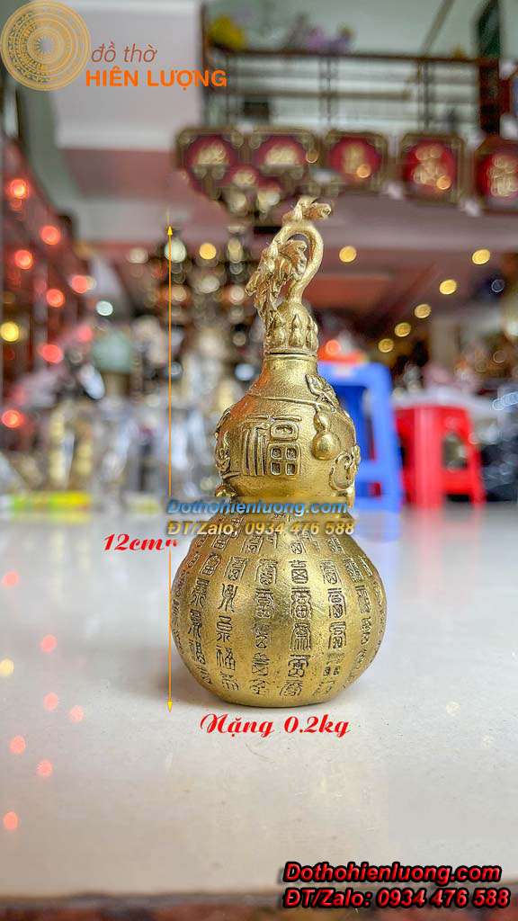 Hồ lô vạn phúc bình an cao 12cm