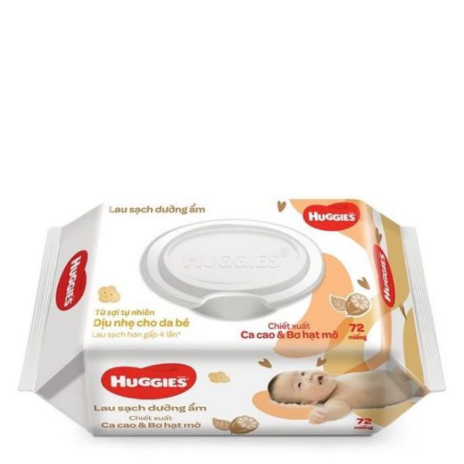 [HCM]Khăn ướt Huggies hộp 72 miếng