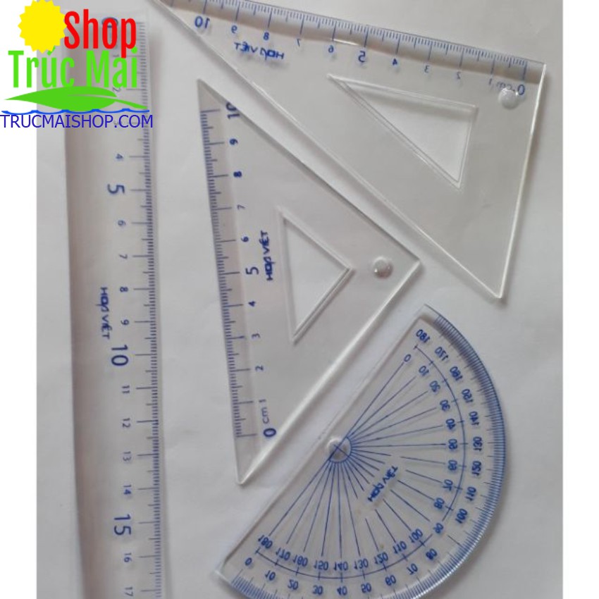 Bộ thước Eke 4 món Hoa Việt loại 1
